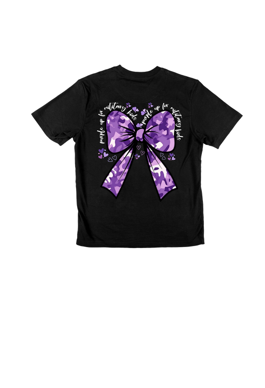 Purple Up- Coquette Bow- Military Kids Month